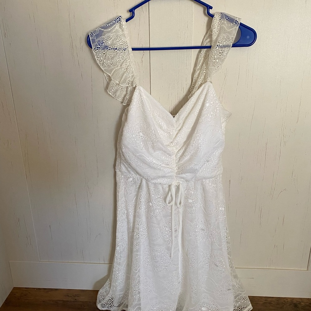 As U Wish Ivory Lace Dress